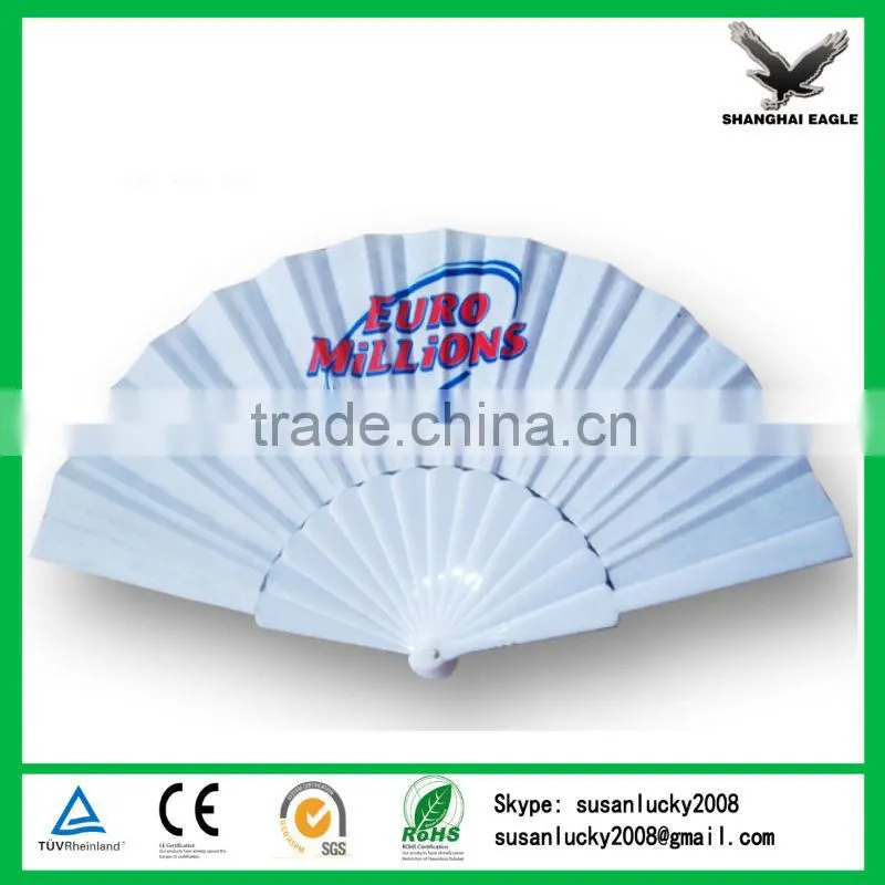 Foldable advertising plastic hand fan (directly from factory)
