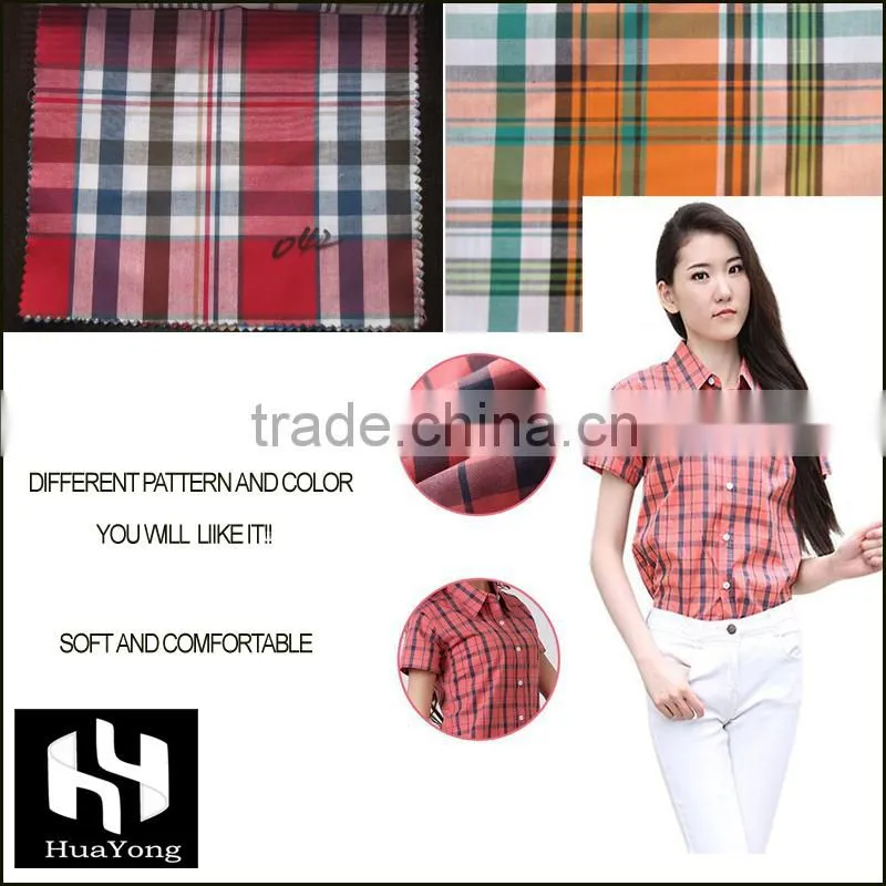 100%Cotton good quality yarn dyed checked fabrics for shirting/pajamas/garment