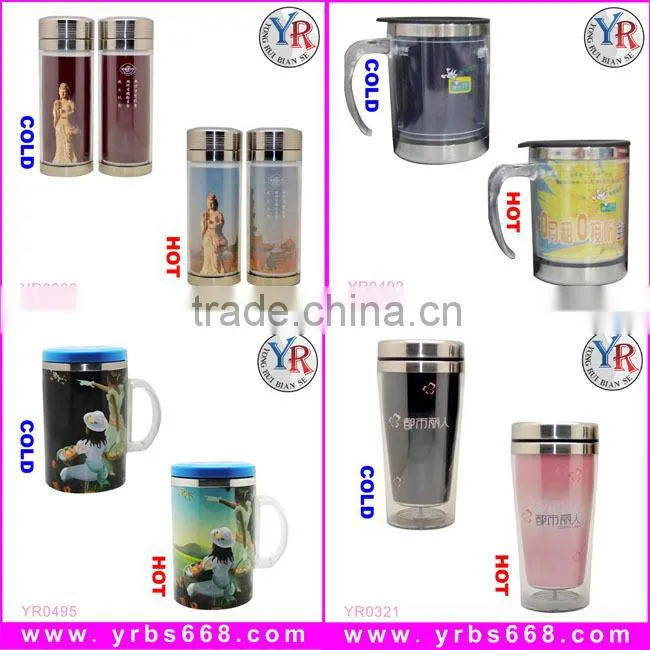 18 years factory sales customized souvenir gift orca coating magic photo insulated mug