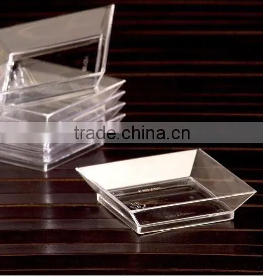 disposable square plastic snack tray