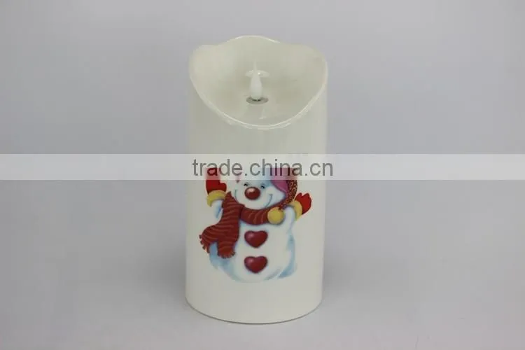 flameless Christmas LED lights candles in ceramic wholesale