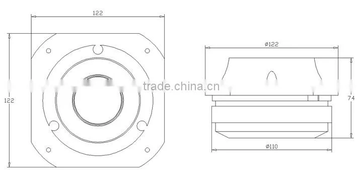 TW-2523 5inch aluminum tweeter/aluminum tweeter speaker
