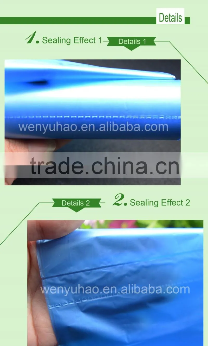 virgin material plastic rubbish bag / custom printed side gusset plastic packing garbage bag