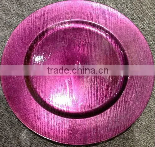 charger plate with fake wood