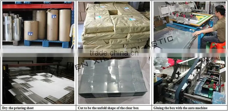 uv print clear pvc foldable plastic box
