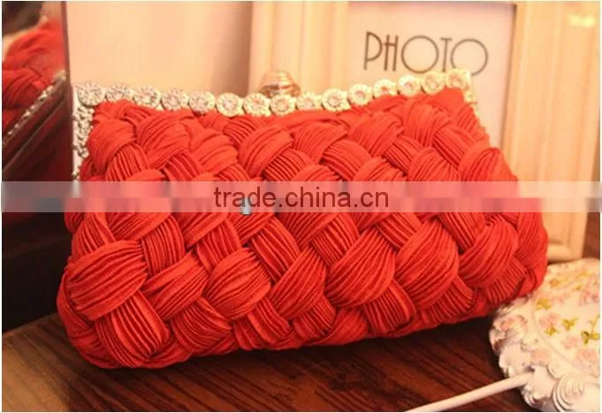 factory sell beautiful woven evening clutch bags vogue cluth bag lady hand bag