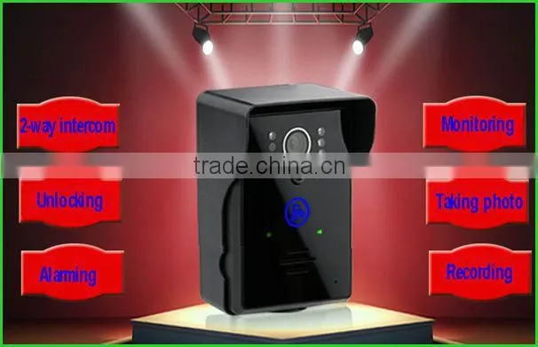 Indoor receivers can be wireless connected to video door phone intercom wifi with android