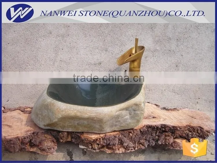 Good quality river stone basin