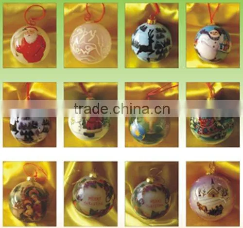 decoration Glass ornaments , inside painted glass ball