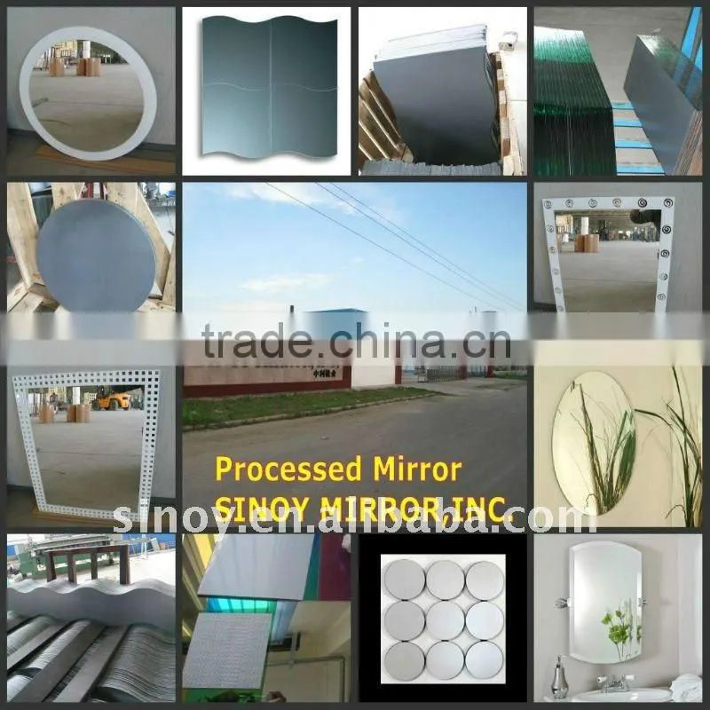Sinoy Mirror Inc Beveled Edge Oval Bathroom MIrror Glass, 3mm to 6mm thick, 10mm - 30mm beveling edge