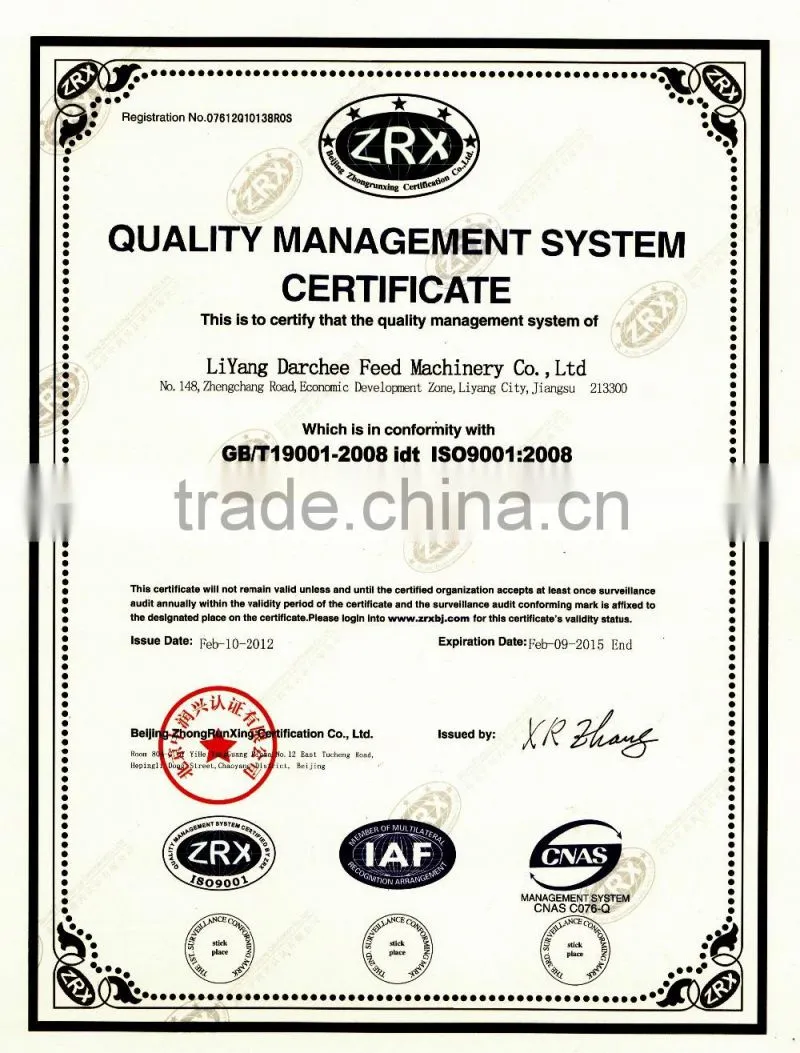 SZLH 250 Ring die livestock feed pellet mill/feed pelletizing machine/ duck feed processing machines CE/ISO9001 Certificate