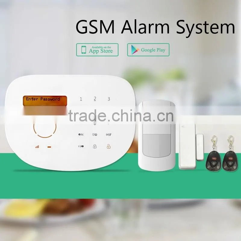 Intelligent auto-dial alarm system Usage GSM Burglar/Fire Security Alarm System & DIY house security alarm system