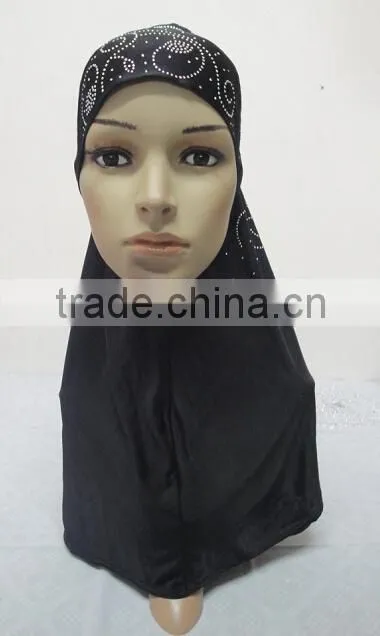 H252 latest muslim hijab with rhinestone and crystals