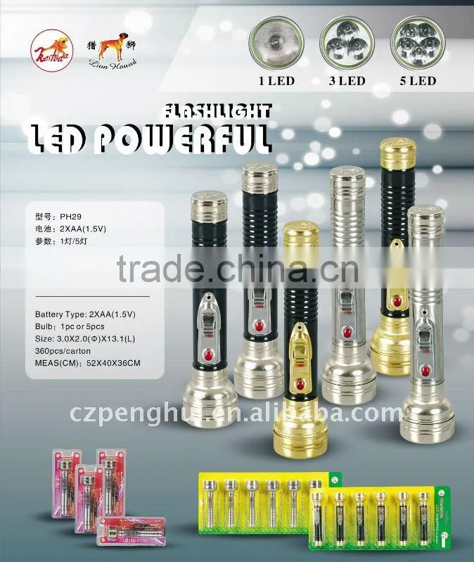 led mini flashlight torch battery flashlight