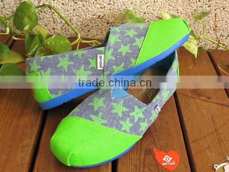china brand light weight canvas ladies high heel shoes