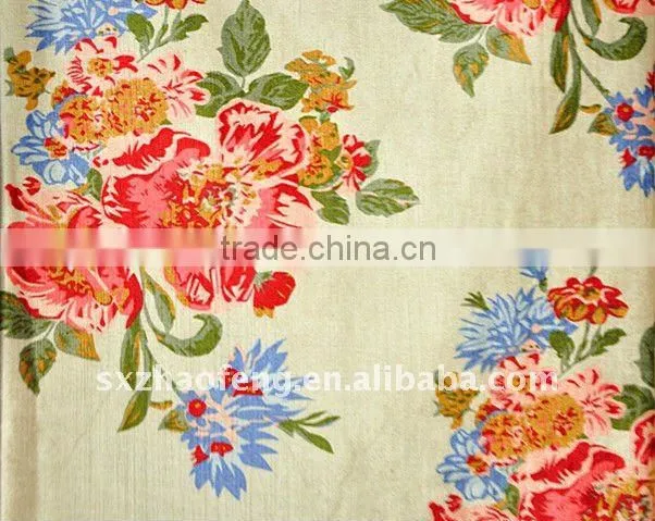flashing printed velvet fabric for curtain
