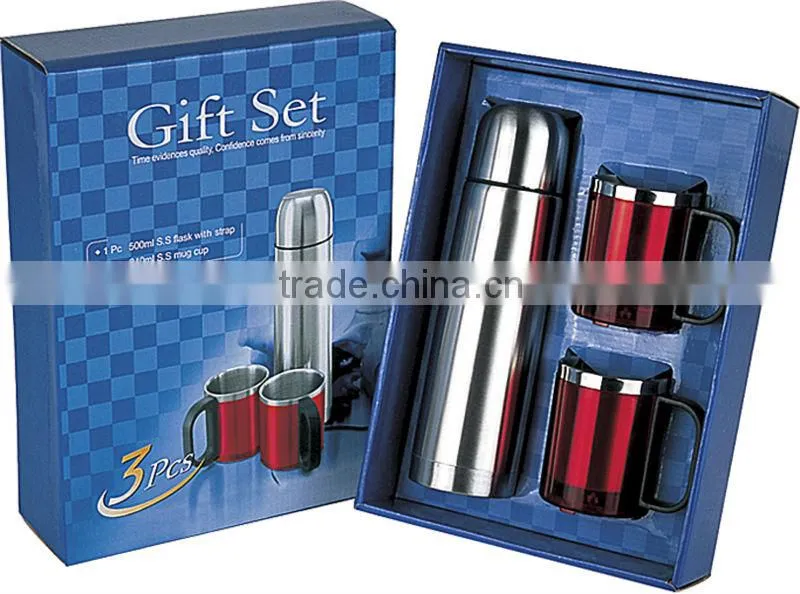 2014 promotional stainless steel thermos business thermos flask gift sets