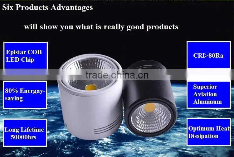High quanlity led COB Downlights, LED indoor lights, LED Surface Mounted Downlights