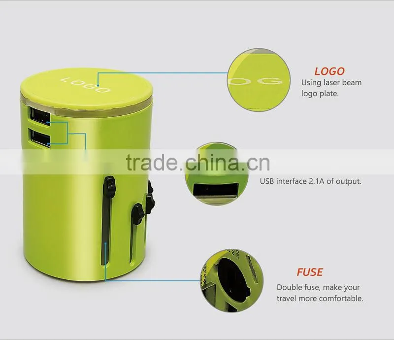 GENJOY new zealand travel adapter with dual usb charger