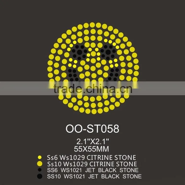 Hot Sale Yellow Smiling Design Diamond Stickers