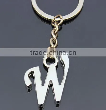 Wholesale high quality metal alphabet keychain