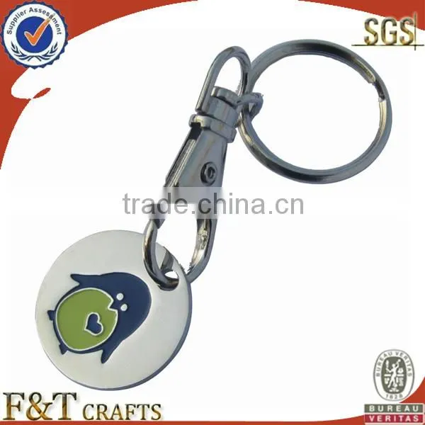 factory metal custom trolley token coin keychain