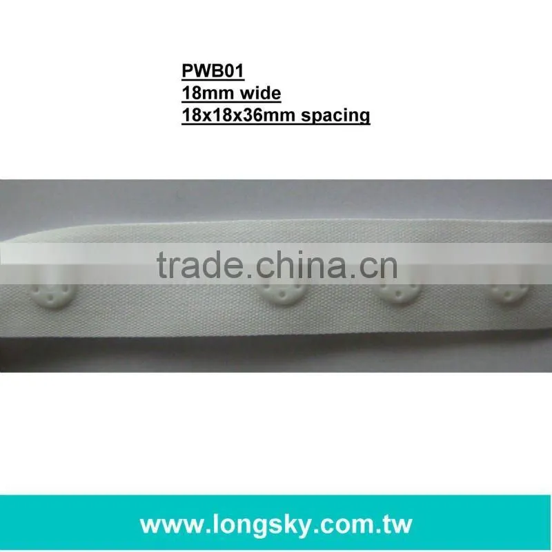 (#PWB01) Taiwan high class plastic polyester snappy button tape for clothing