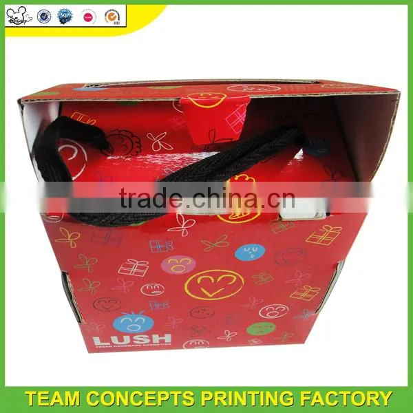 E flute packing falt paper box with handle
