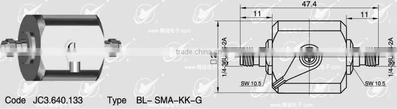 SMA lightning arrester, female to female
