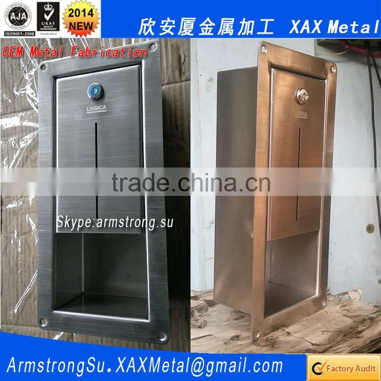 XAX34TD per customer drawing washrooms accessory Recessed Toilet Tissue Dispenser