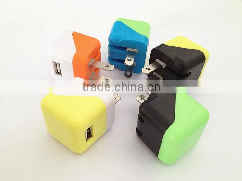 Mobile phone accessories 5V 1A portable cell phone charger with US folding plug for iPhone HTC