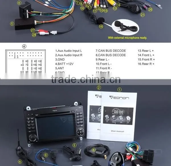 EONON GM5160 7 Inch Digital Touch Screen GPS/Car DVD Player with Screen Mirroring For Mercedes-Benz A-Class/B-Class