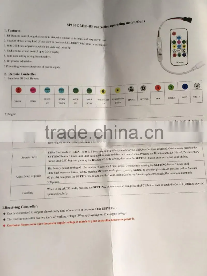 led dimmer switch controller, mini led controller dimmer, DC2.1mm RF led controller for led strip light