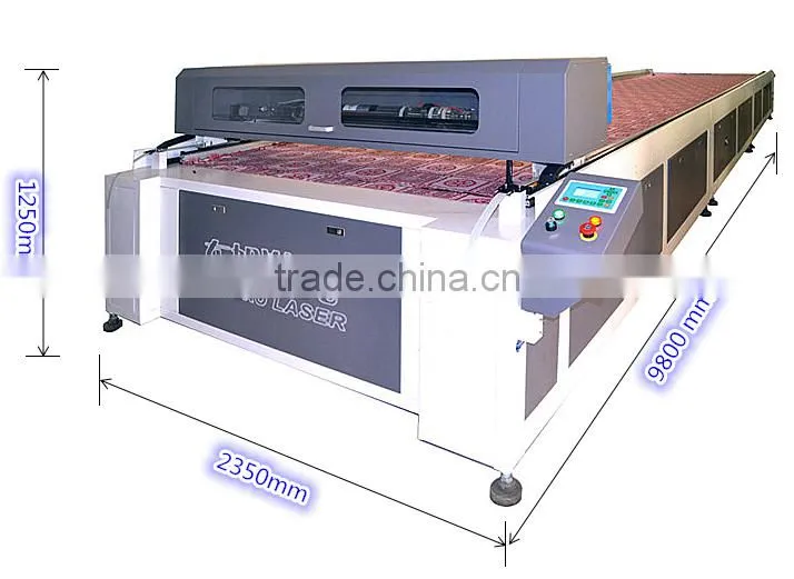 Special design 1800*9000mm overlength fabric laser cutting machine price