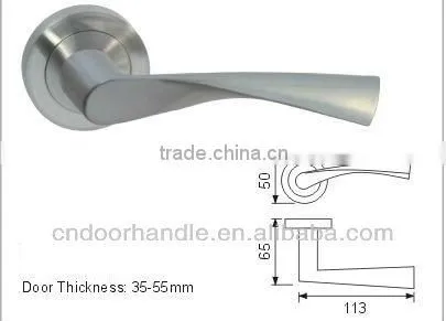 Door lock manufacturer supply stainless steel solid level door handle on rosette