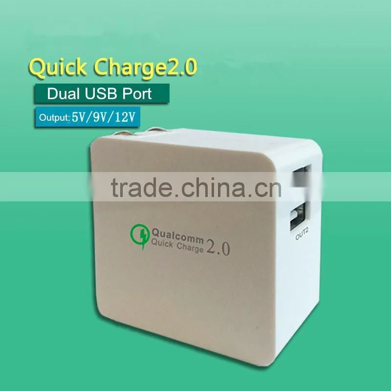 QC 2.0 Mobile Phone Use and universal charger travel charger 2 usb