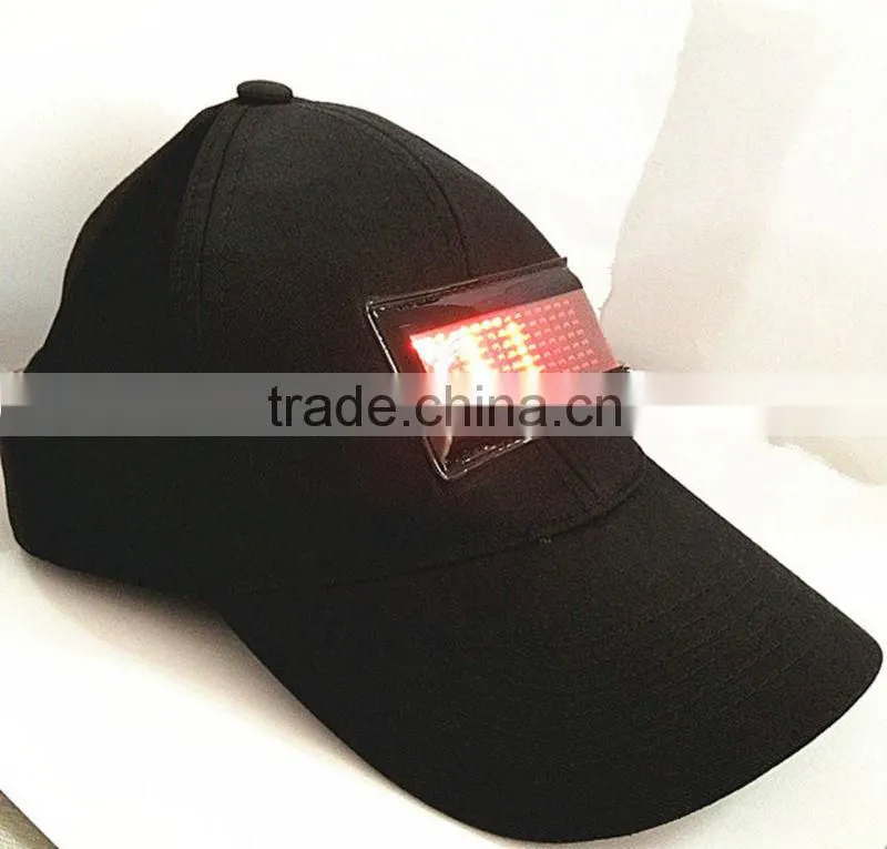 Led funny party scrolling message led hat