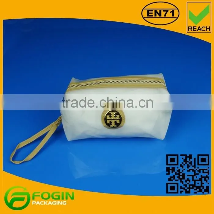 custom pvc zipper mesh cosmetic bag for lady