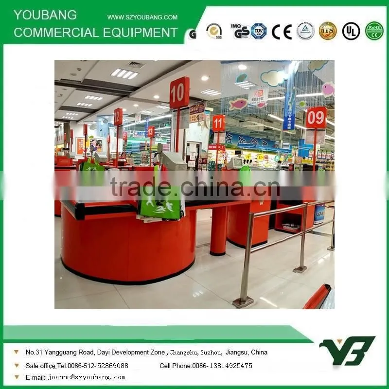 Supermarket Checkout Counter Equipment, shop cash counter