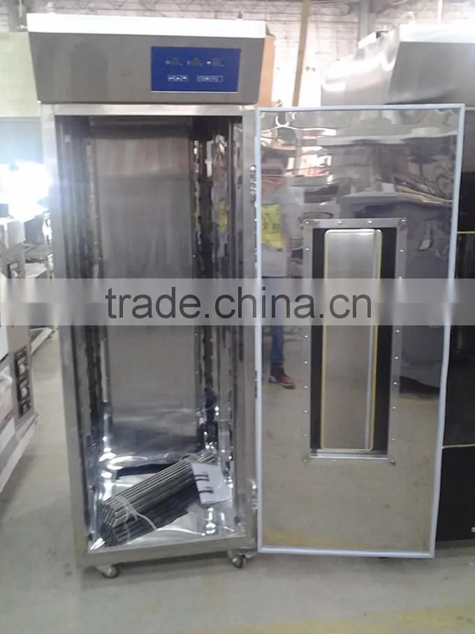 Hot sale 16 trays single door bread dough proofer with steam system