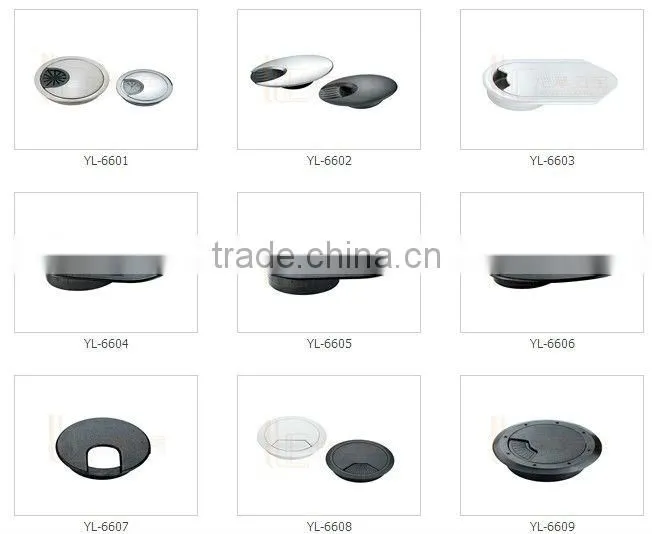 80mm 60mm cut-out metal desk cable grommet
