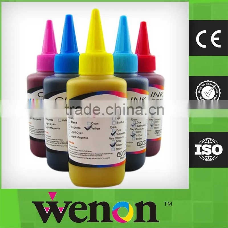 6 colors 250ml dye sublimation ink for cotton fabric