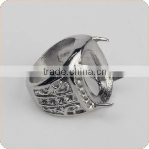 Gold Plating Mens Titanium Ring Without Stone