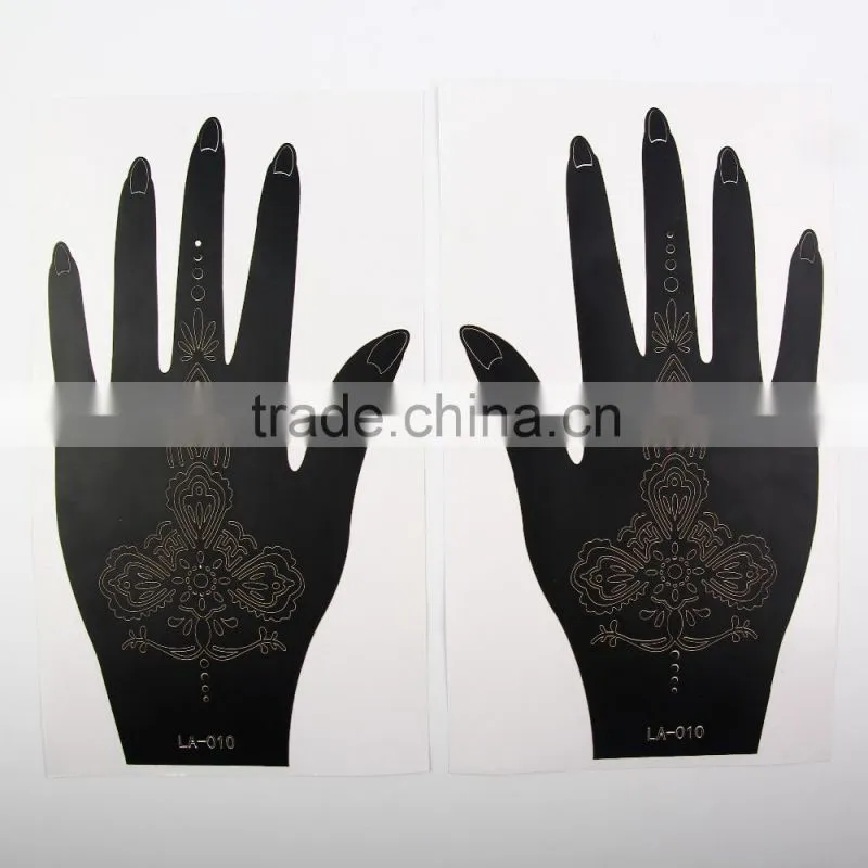 Black Plastic Temporary Airbrush Tattoo Stencil