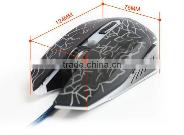 Breath LED Light Gaming Mouse 6D Optical Mouse Driver