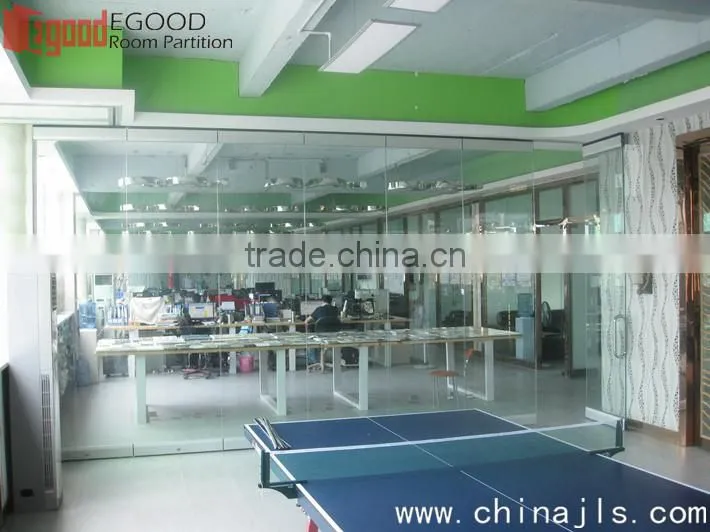 office full height glass wall partition