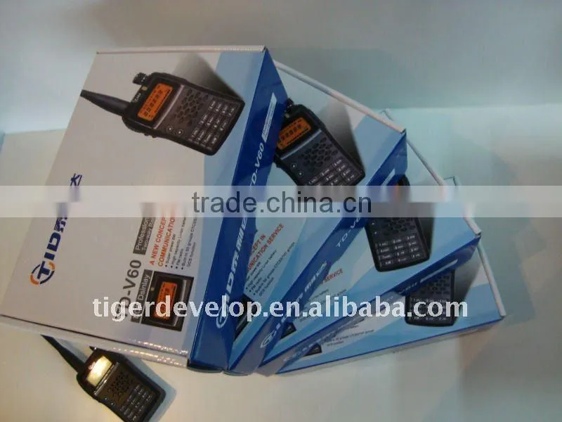 Td-v60 vhf/uhf handheld walkie talkie 5W 1200mAh long distance talkabout