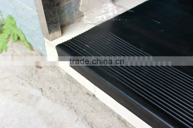Black Rubber stair step nosing/step edging/stair nosing for antislip strip of stair case in hospitai /school