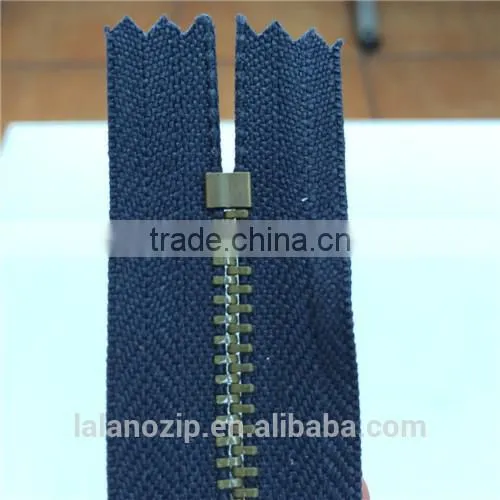 leather jacket metal zipper for Wholesale Clothing 5# brass