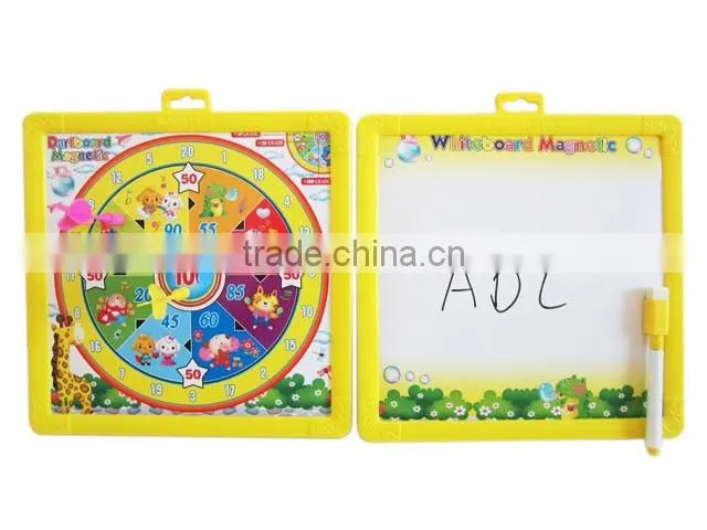 Promotion kids magnetic drawing board with dart board target